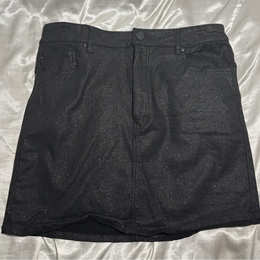 Indigo Rising Black Sparkly Large Jean Skirt